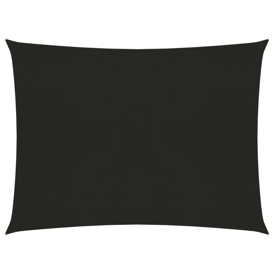 Voile d'ombrage 160 g/m² Noir 2x2,5 m PEHD - Photo n°1