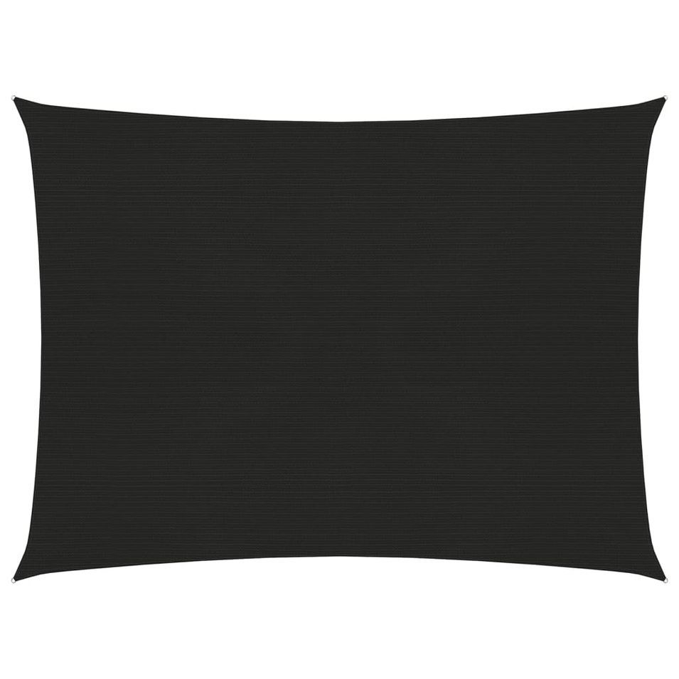 Voile d'ombrage 160 g/m² Noir 2x3,5 m PEHD - Photo n°1