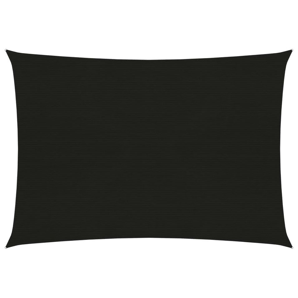 Voile d'ombrage 160 g/m² Noir 3,5x5 m PEHD - Photo n°1