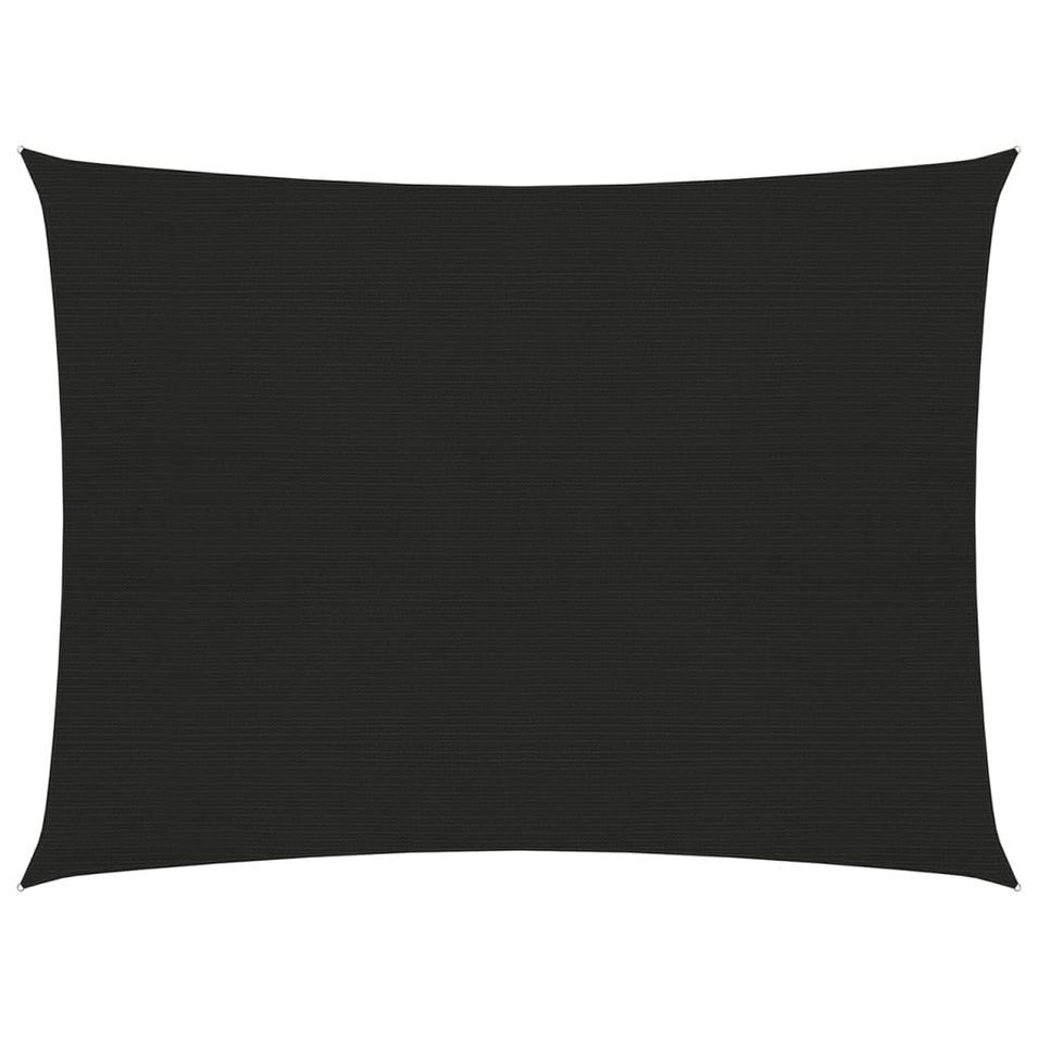 Voile d'ombrage 160 g/m² Noir 3x4 m PEHD - Photo n°1