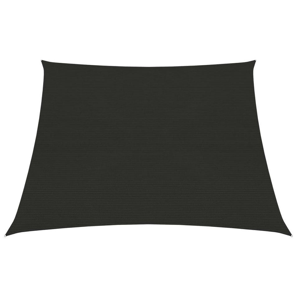 Voile d'ombrage 160 g/m² Noir 4/5x3 m PEHD - Photo n°1