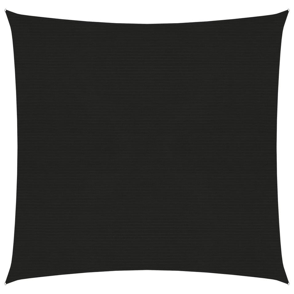 Voile d'ombrage 160 g/m² Noir 4,5x4,5 m PEHD - Photo n°1