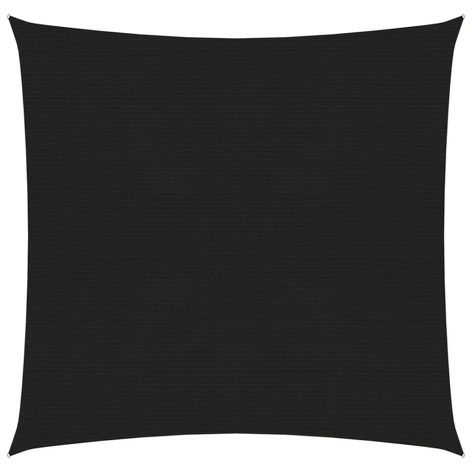 Voile d'ombrage 160 g/m² Noir 4x4 m PEHD - Photo n°1