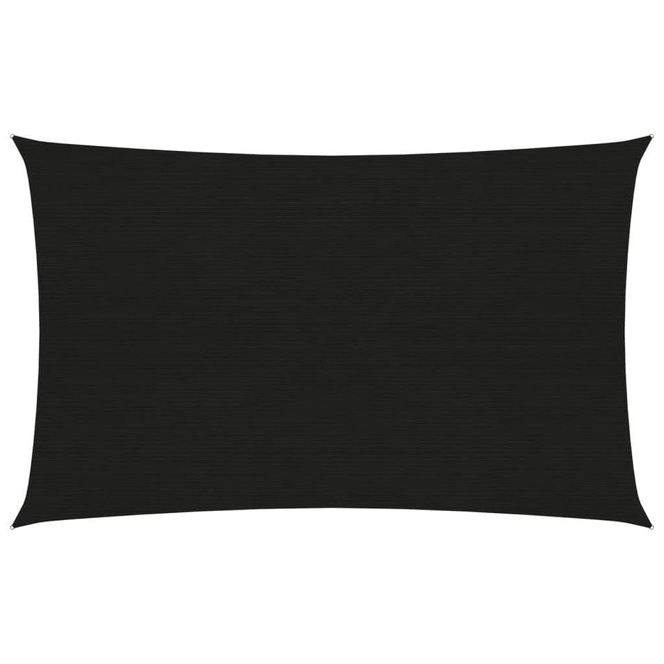 Voile d'ombrage 160 g/m² Noir 4x6 m PEHD - Photo n°1