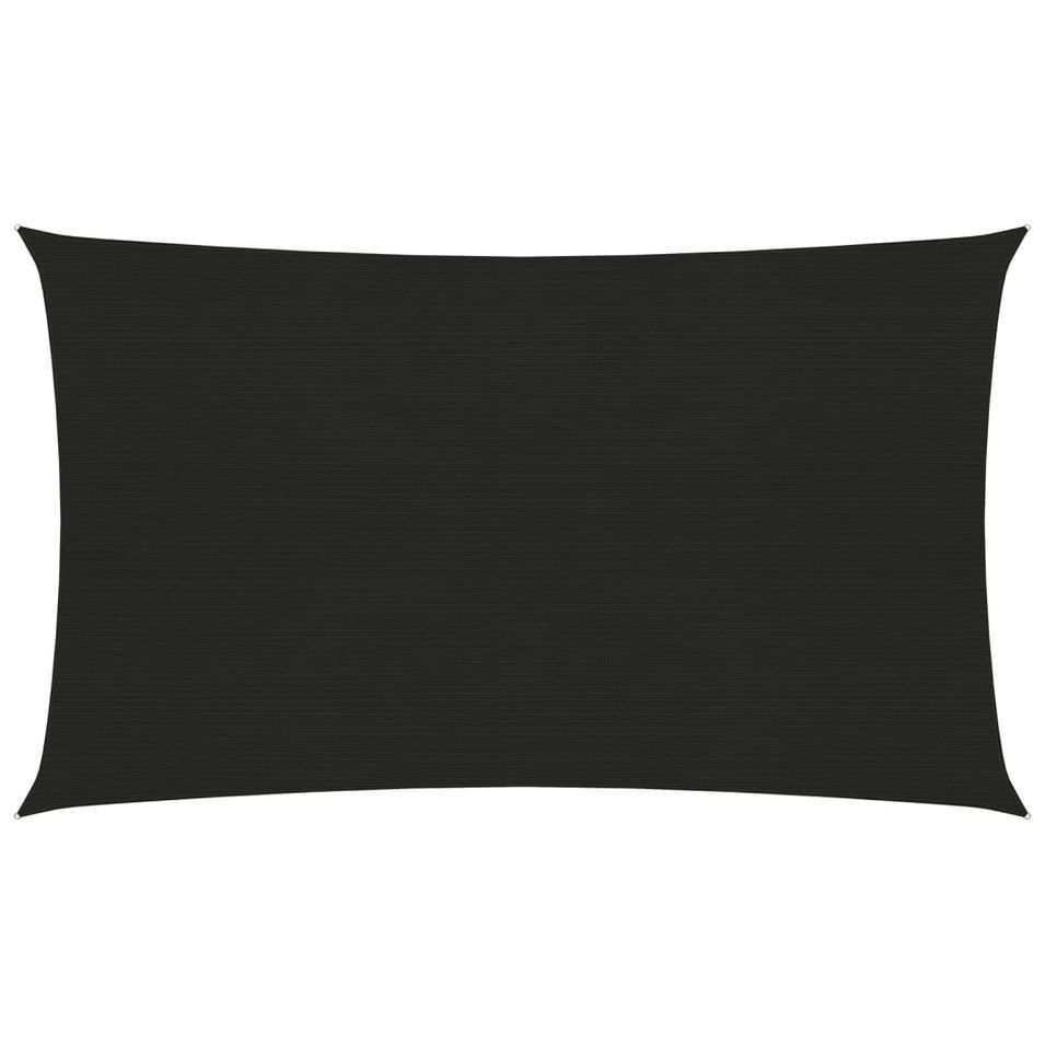 Voile d'ombrage 160 g/m² Noir 4x7 m PEHD - Photo n°1