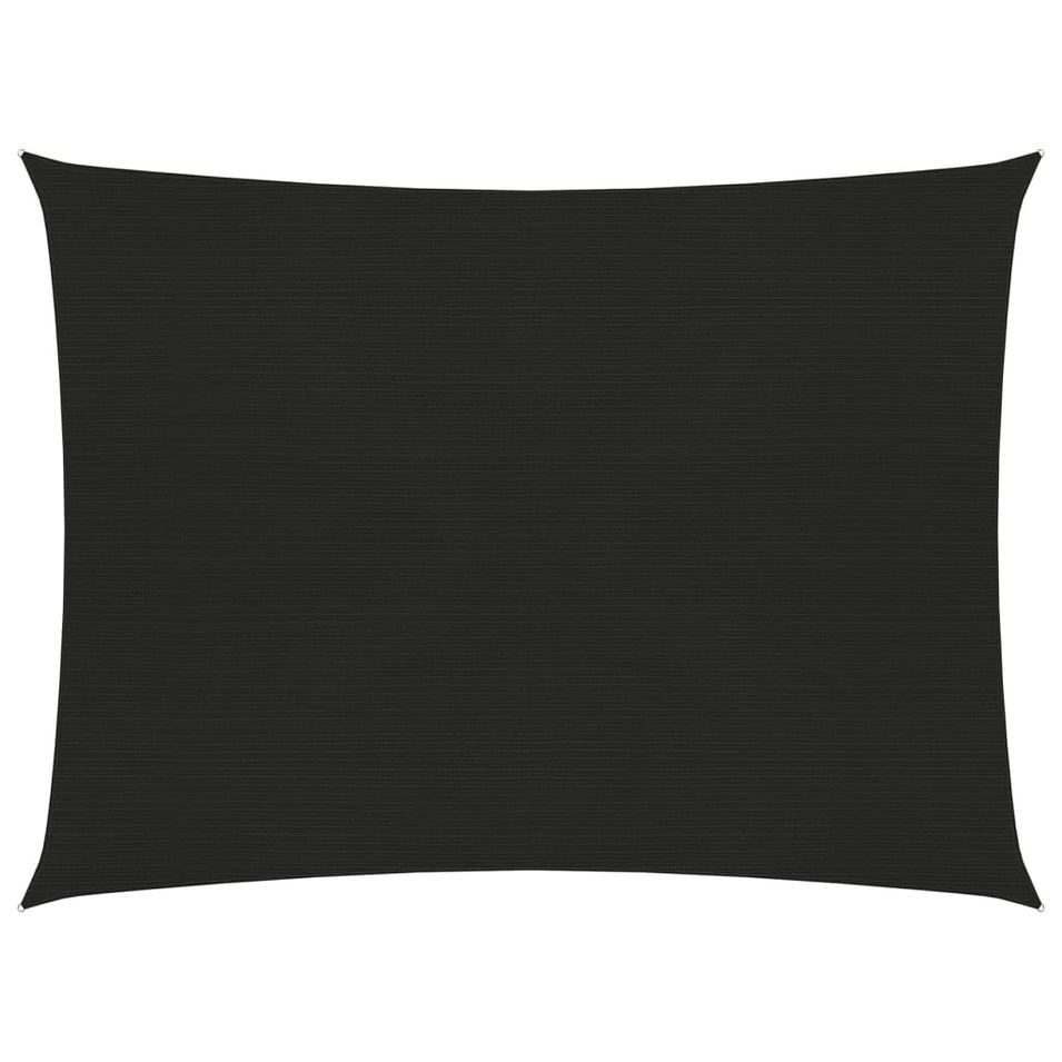 Voile d'ombrage 160 g/m² Noir 5x6 m PEHD - Photo n°1