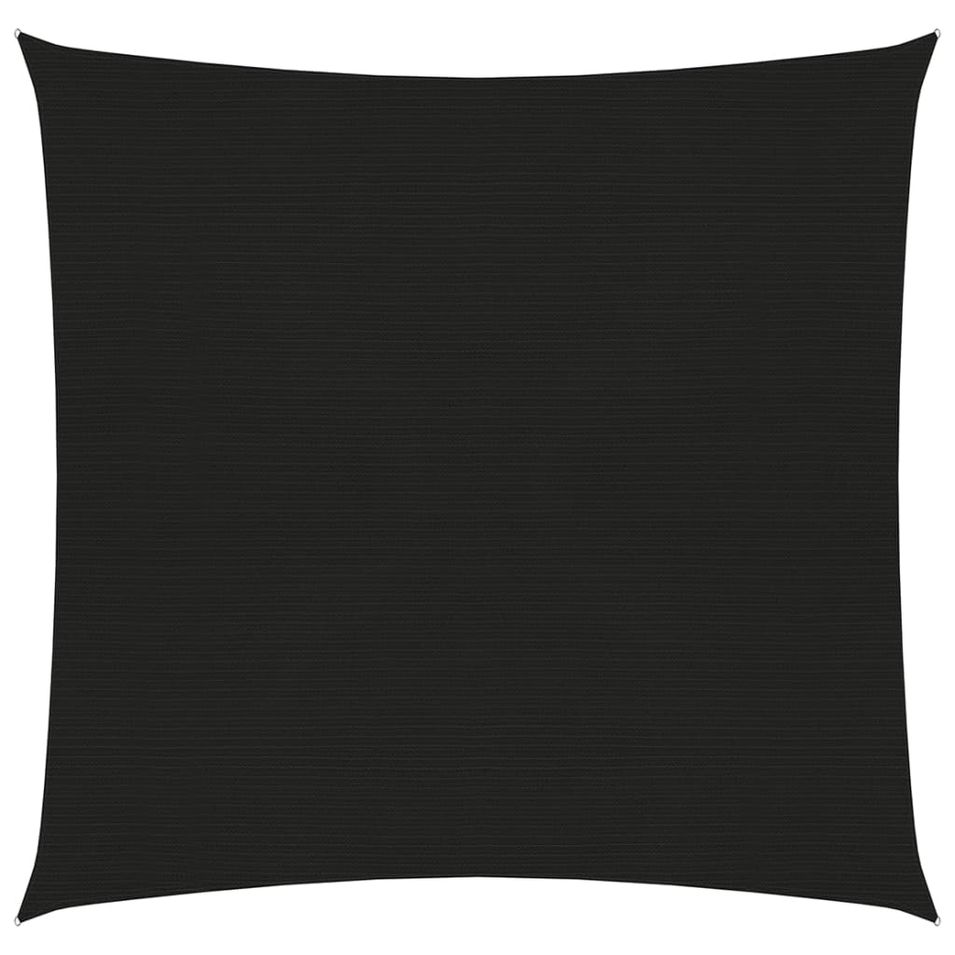 Voile d'ombrage 160 g/m² Noir 6x6 m PEHD - Photo n°1