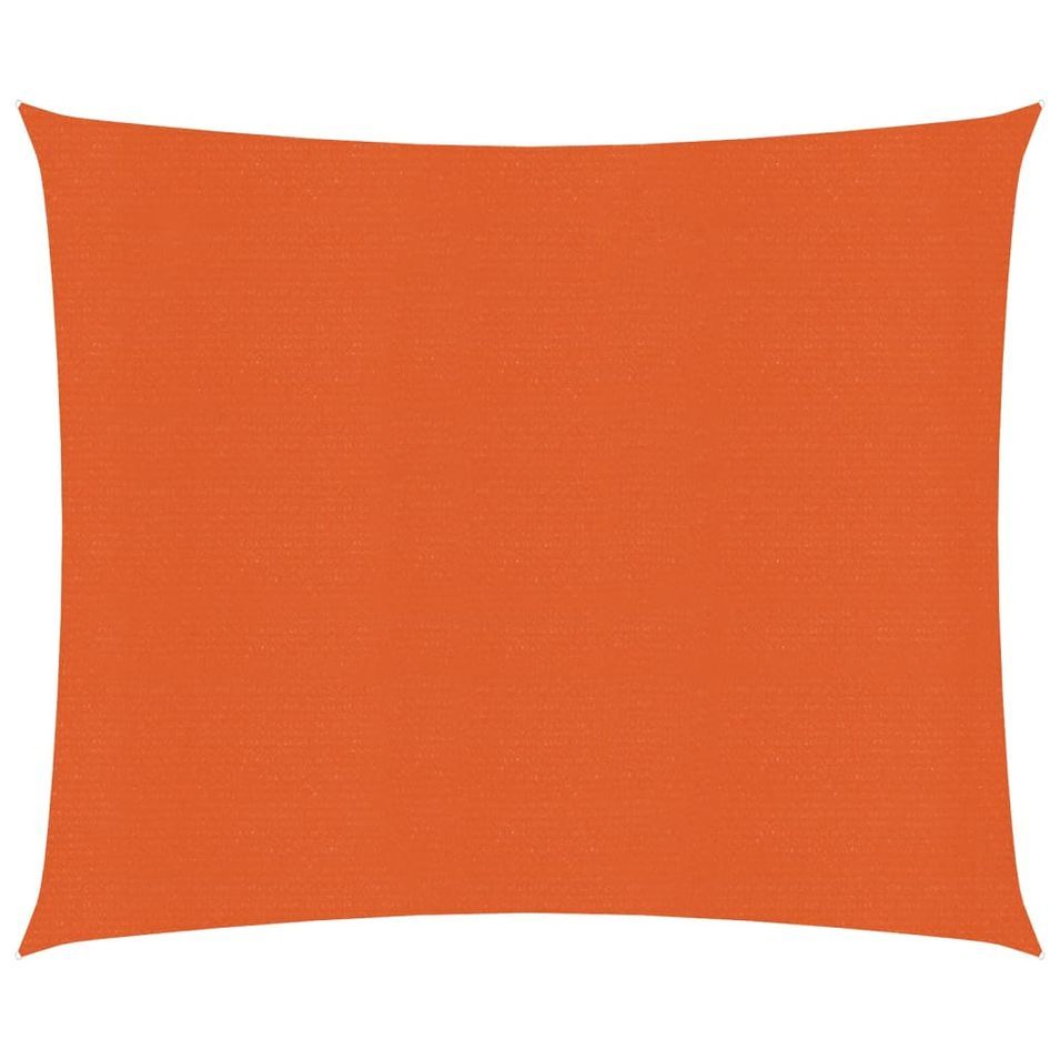 Voile d'ombrage 160 g/m² Orange 2x2,5 m PEHD - Photo n°1