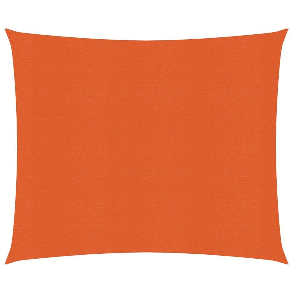 Voile d'ombrage 160 g/m² Orange 3x3 m PEHD - Photo n°1