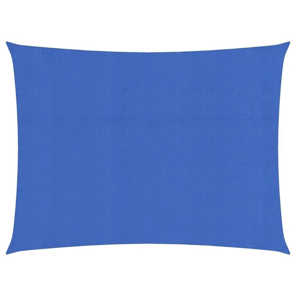 Voile d'ombrage 160 g/m² rectangulaire bleu 3x4 m PEHD - Photo n°1