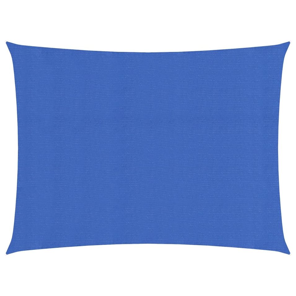 Voile d'ombrage 160 g/m² rectangulaire bleu 4x5 m PEHD - Photo n°1