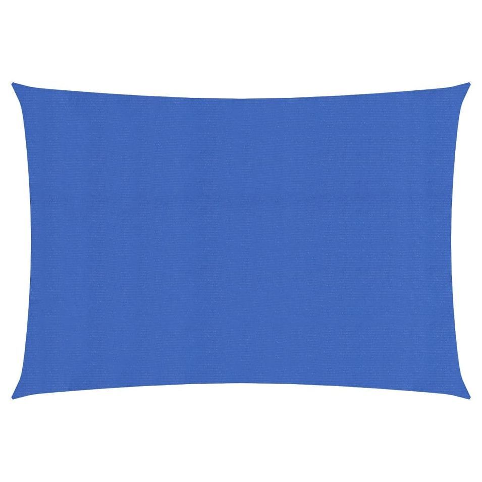 Voile d'ombrage 160 g/m² rectangulaire bleu 4x6 m PEHD - Photo n°1