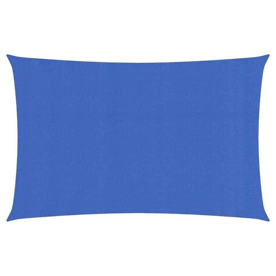 Voile d'ombrage 160 g/m² rectangulaire bleu 4x7 m PEHD - Photo n°1
