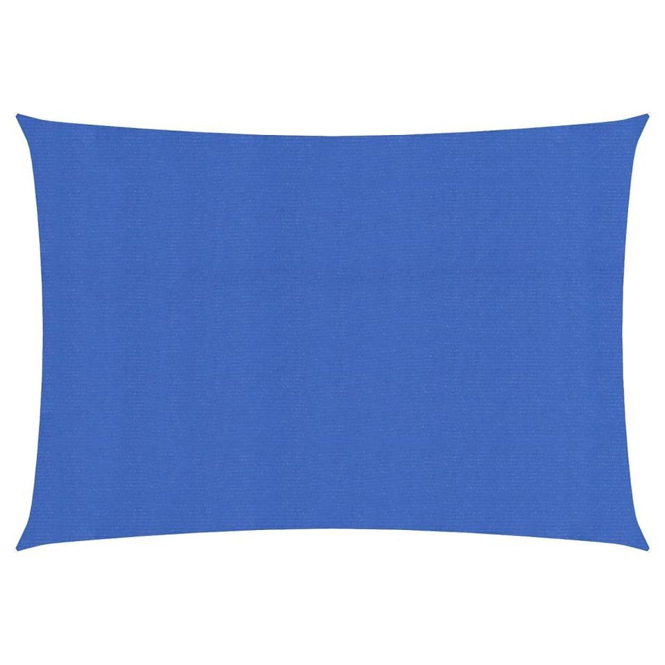 Voile d'ombrage 160 g/m² rectangulaire bleu 5x7 m PEHD - Photo n°1