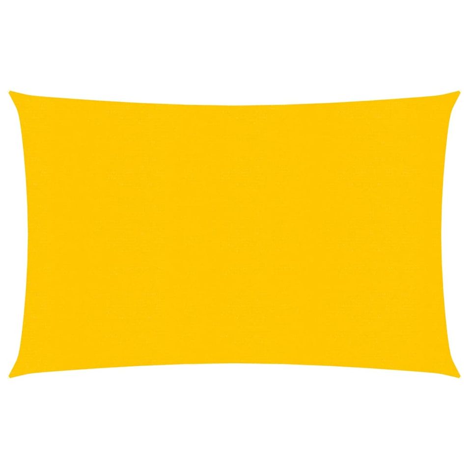 Voile d'ombrage 160 g/m² rectangulaire jaune 3,5x5 m PEHD - Photo n°1