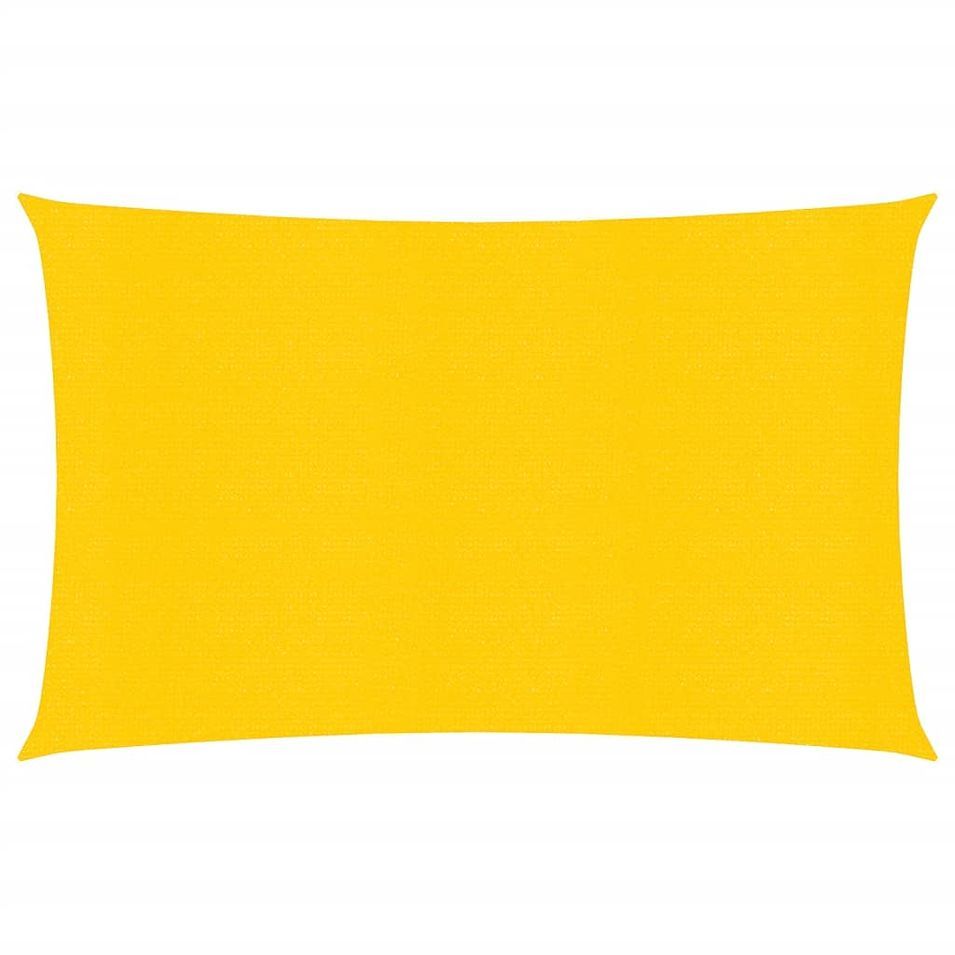 Voile d'ombrage 160 g/m² rectangulaire jaune 4x6 m PEHD - Photo n°1
