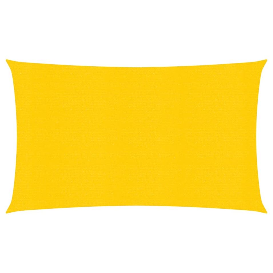 Voile d'ombrage 160 g/m² rectangulaire jaune 4x7 m PEHD - Photo n°1