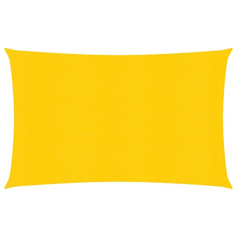 Voile d'ombrage 160 g/m² rectangulaire jaune 6x8 m PEHD - Photo n°1
