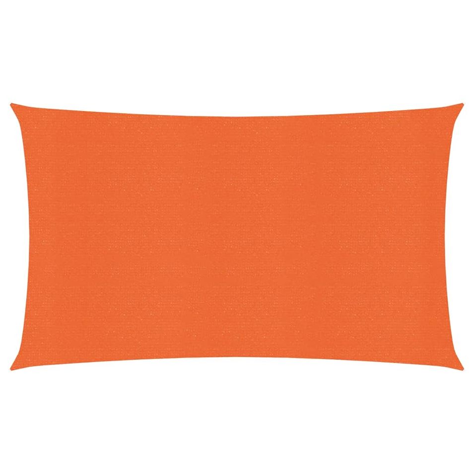 Voile d'ombrage 160 g/m² rectangulaire orange 3x6 m PEHD - Photo n°1