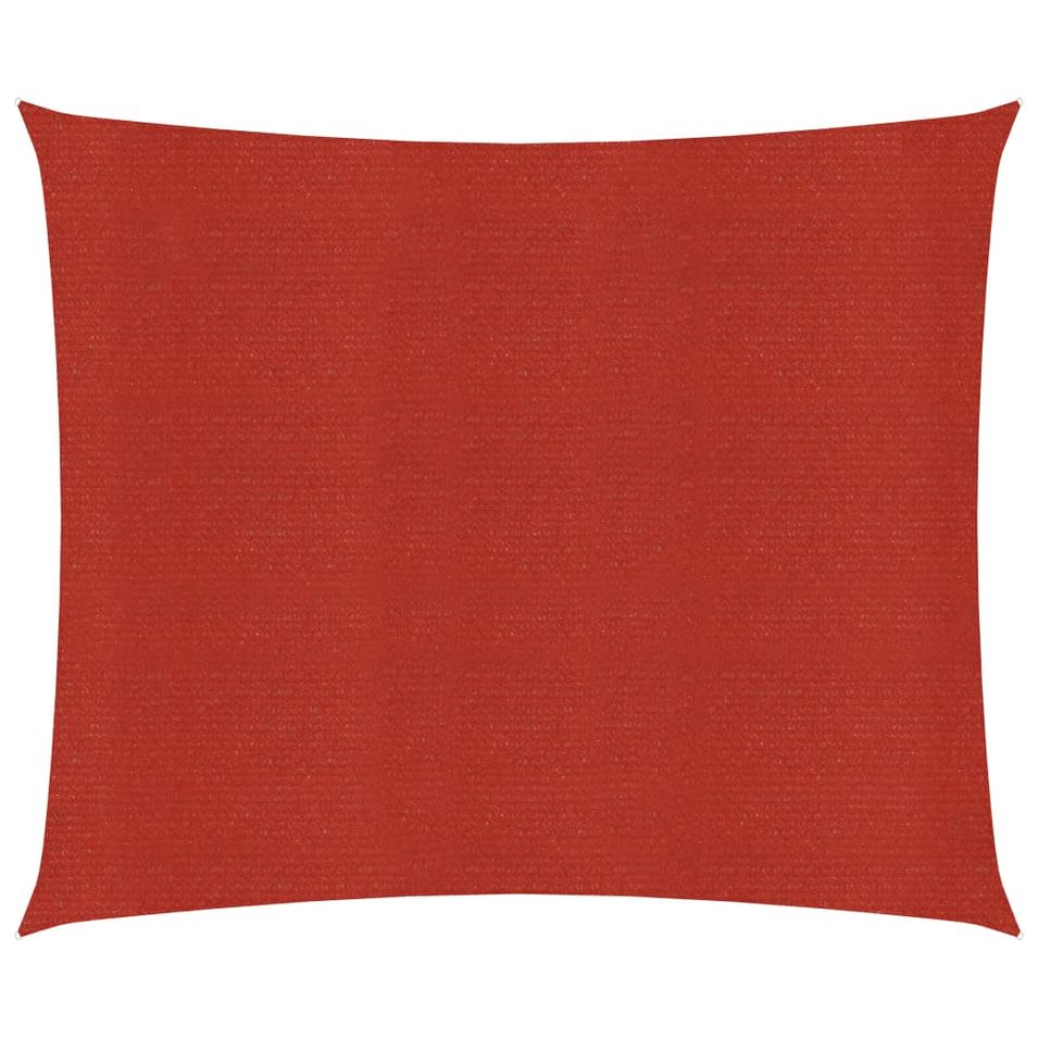 Voile d'ombrage 160 g/m² Rouge 2,5x2,5 m PEHD - Photo n°1