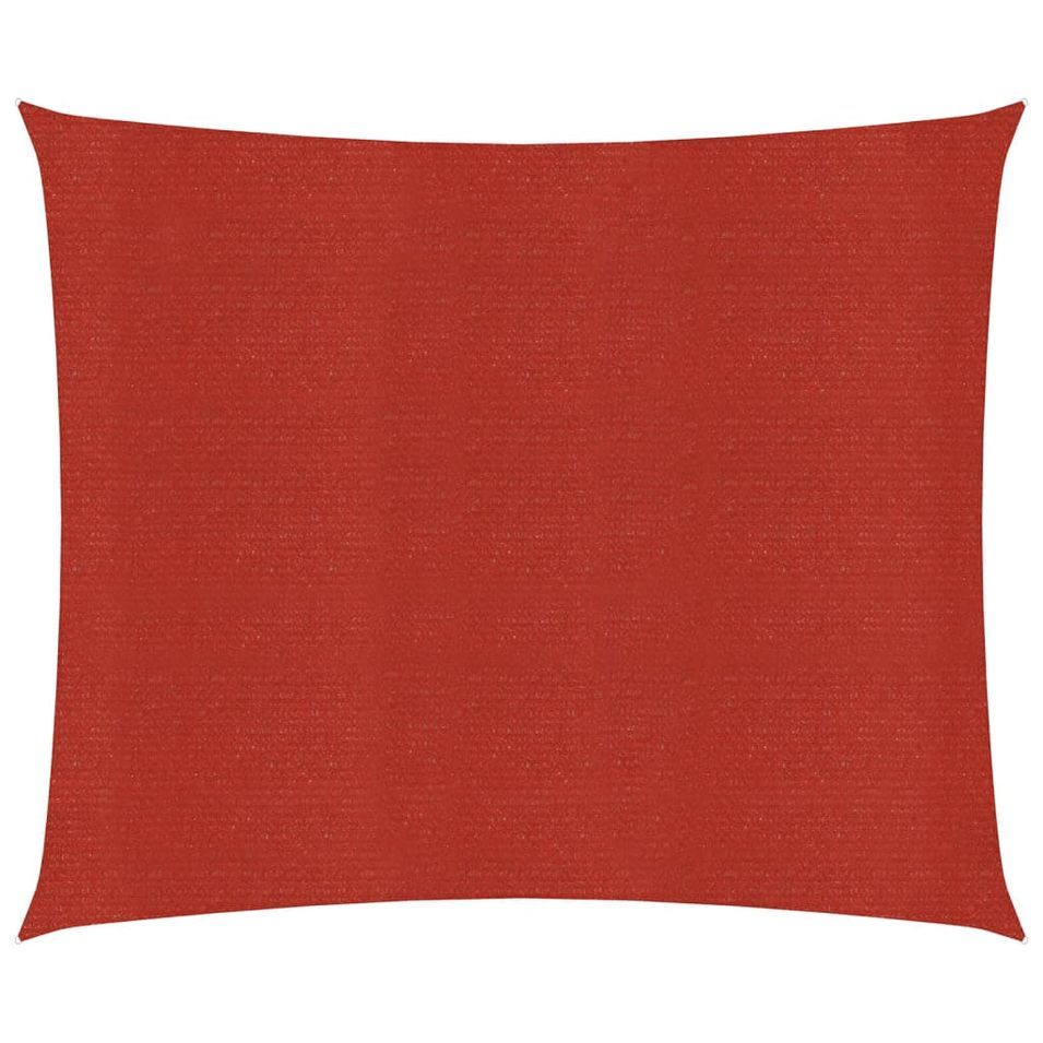 Voile d'ombrage 160 g/m² Rouge 2x2 m PEHD - Photo n°1