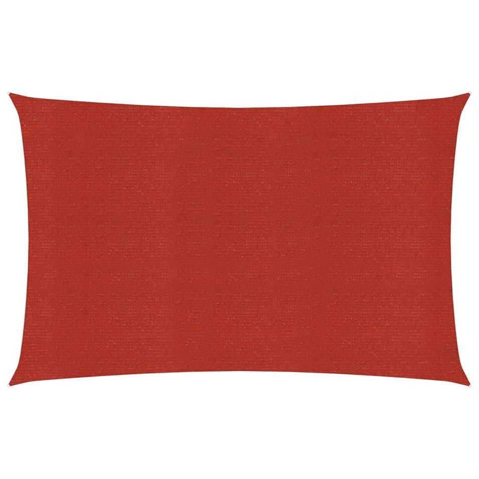 Voile d'ombrage 160 g/m² Rouge 2x3,5 m PEHD - Photo n°1