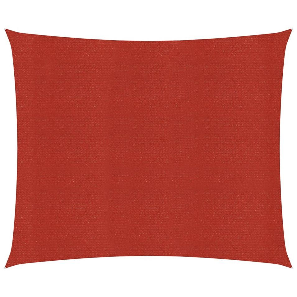 Voile d'ombrage 160 g/m² Rouge 3x3 m PEHD - Photo n°1