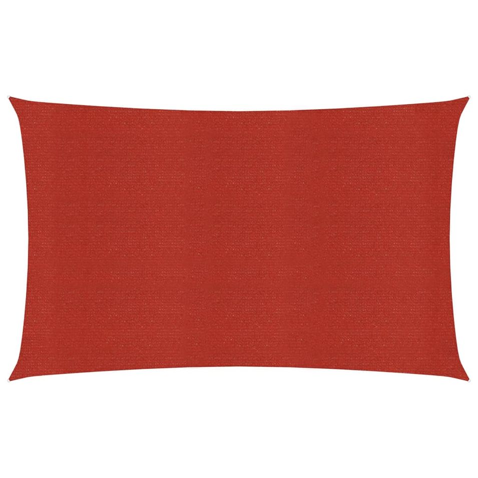 Voile d'ombrage 160 g/m² Rouge 3x6 m PEHD - Photo n°1