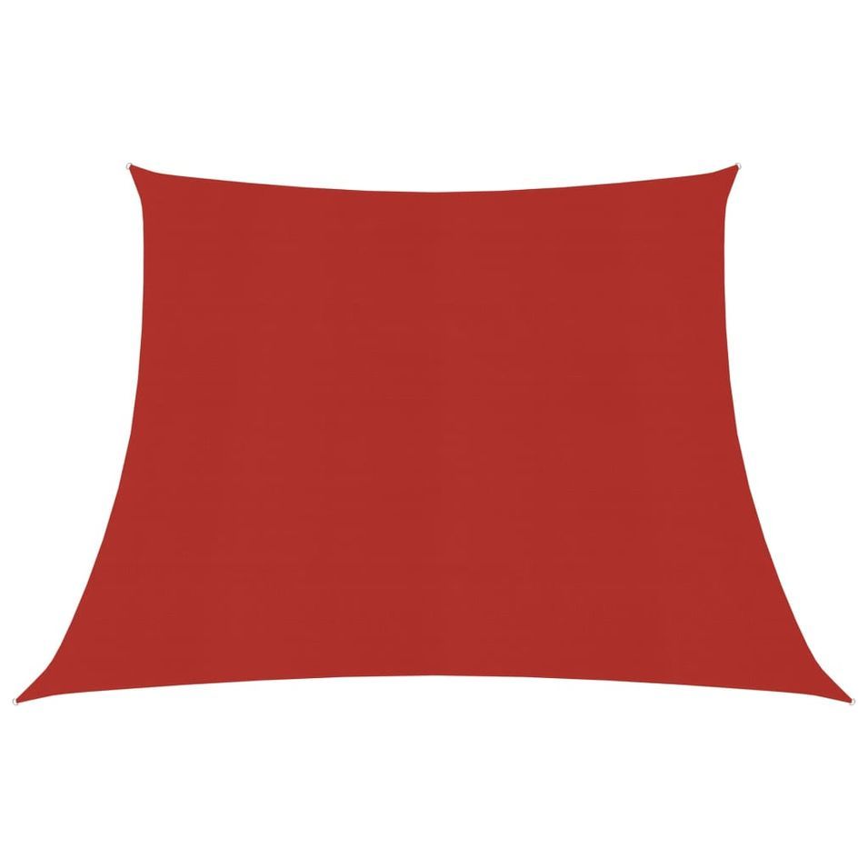 Voile d'ombrage 160 g/m² Rouge 4/5x3 m PEHD - Photo n°1