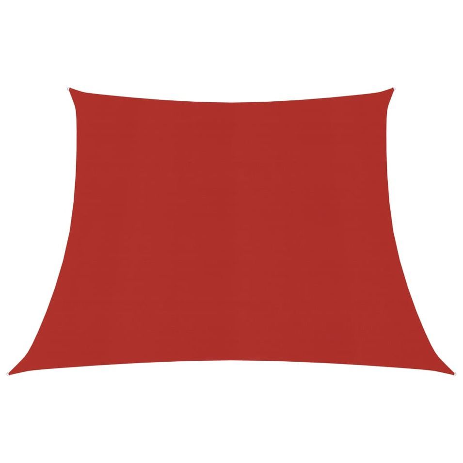 Voile d'ombrage 160 g/m² Rouge 4/5x4 m PEHD - Photo n°1