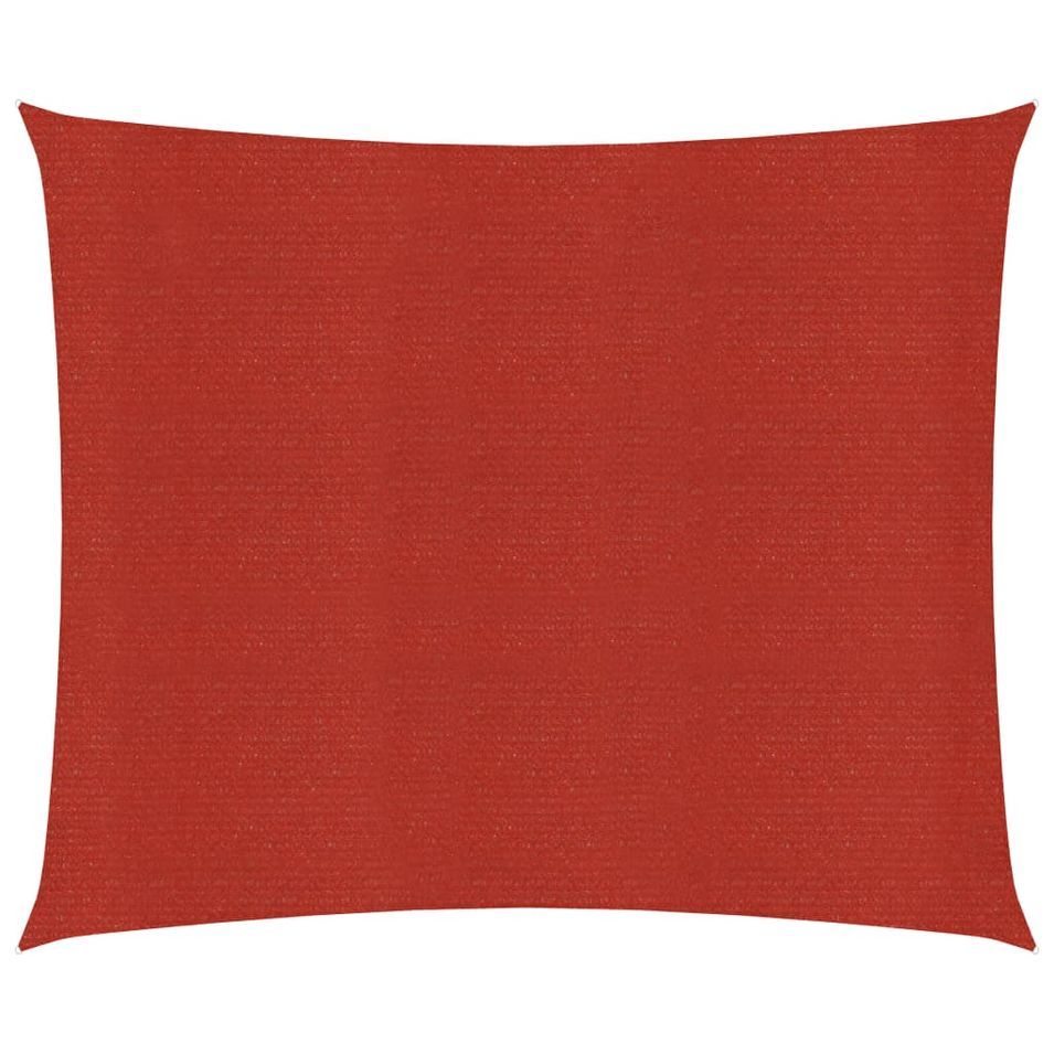 Voile d'ombrage 160 g/m² Rouge 4x4 m PEHD - Photo n°1