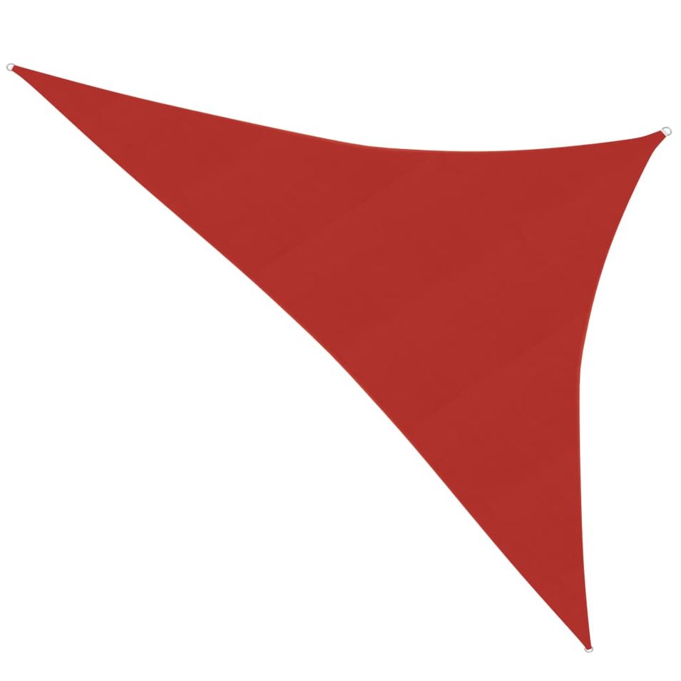 Voile d'ombrage 160 g/m² Rouge 4x5x6,8 m PEHD - Photo n°1