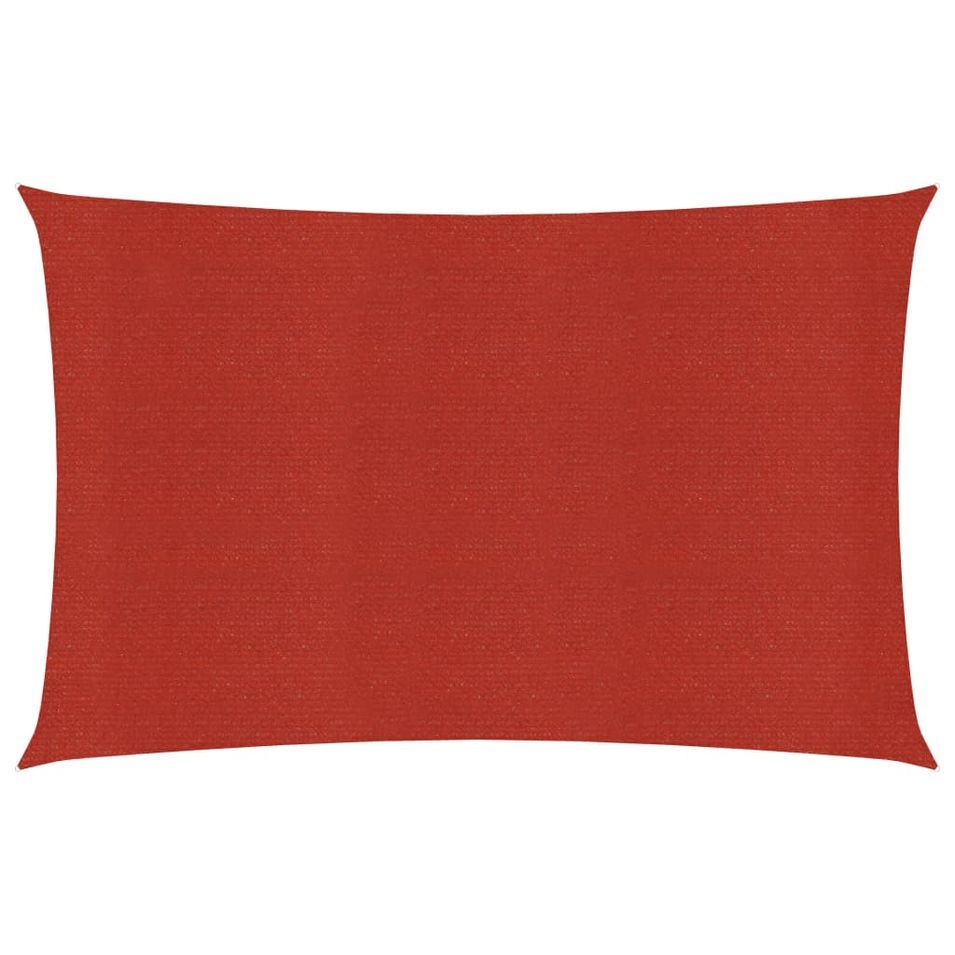 Voile d'ombrage 160 g/m² Rouge 6x7 m PEHD - Photo n°1