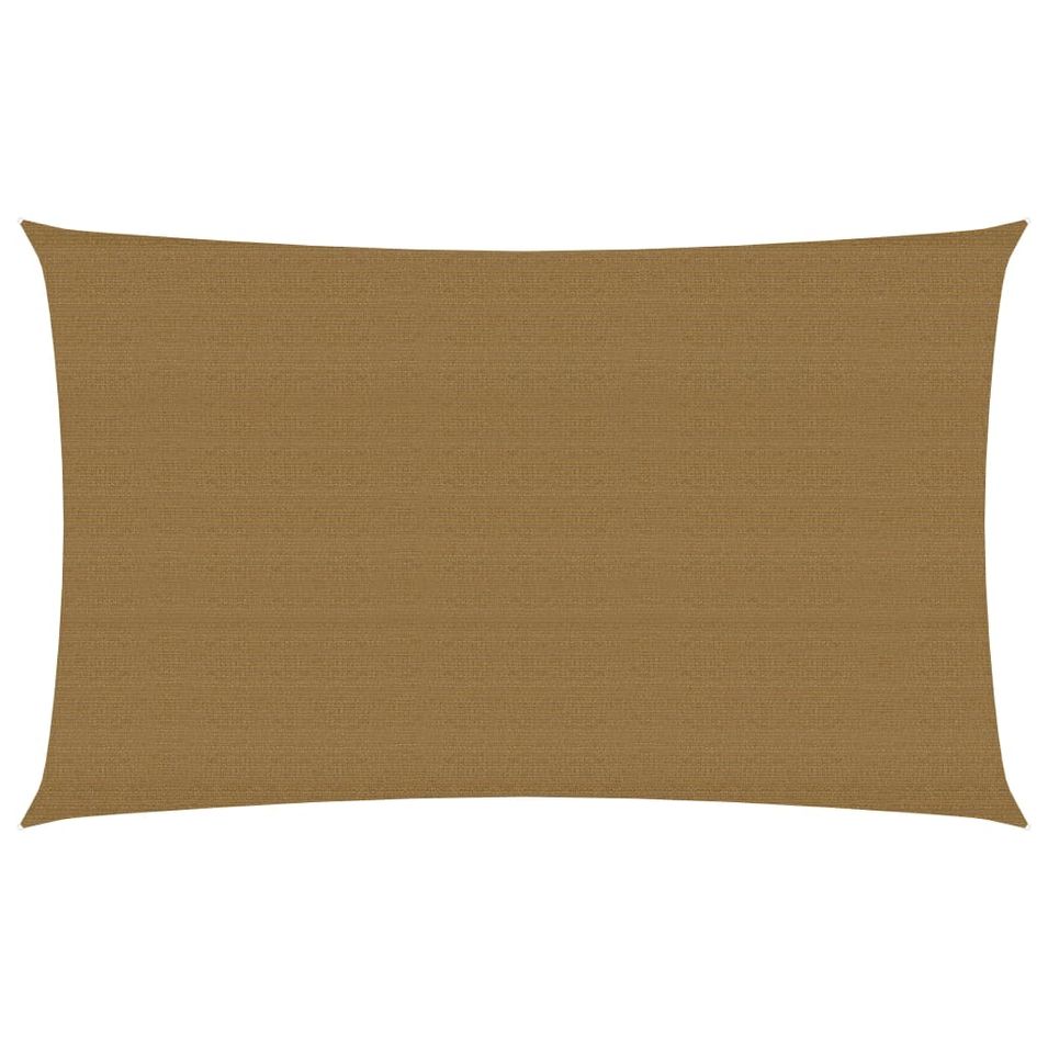 Voile d'ombrage 160 g/m² Taupe 2x5 m PEHD - Photo n°1