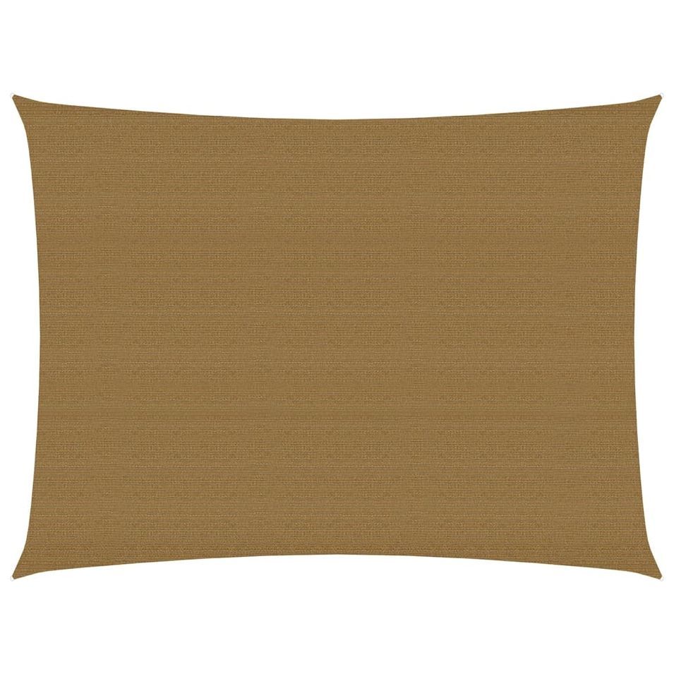 Voile d'ombrage 160 g/m² Taupe 3,5x4,5 m PEHD - Photo n°1