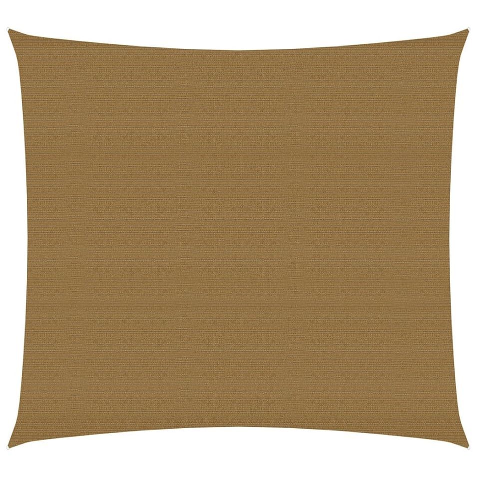 Voile d'ombrage 160 g/m² Taupe 3x3 m PEHD - Photo n°1