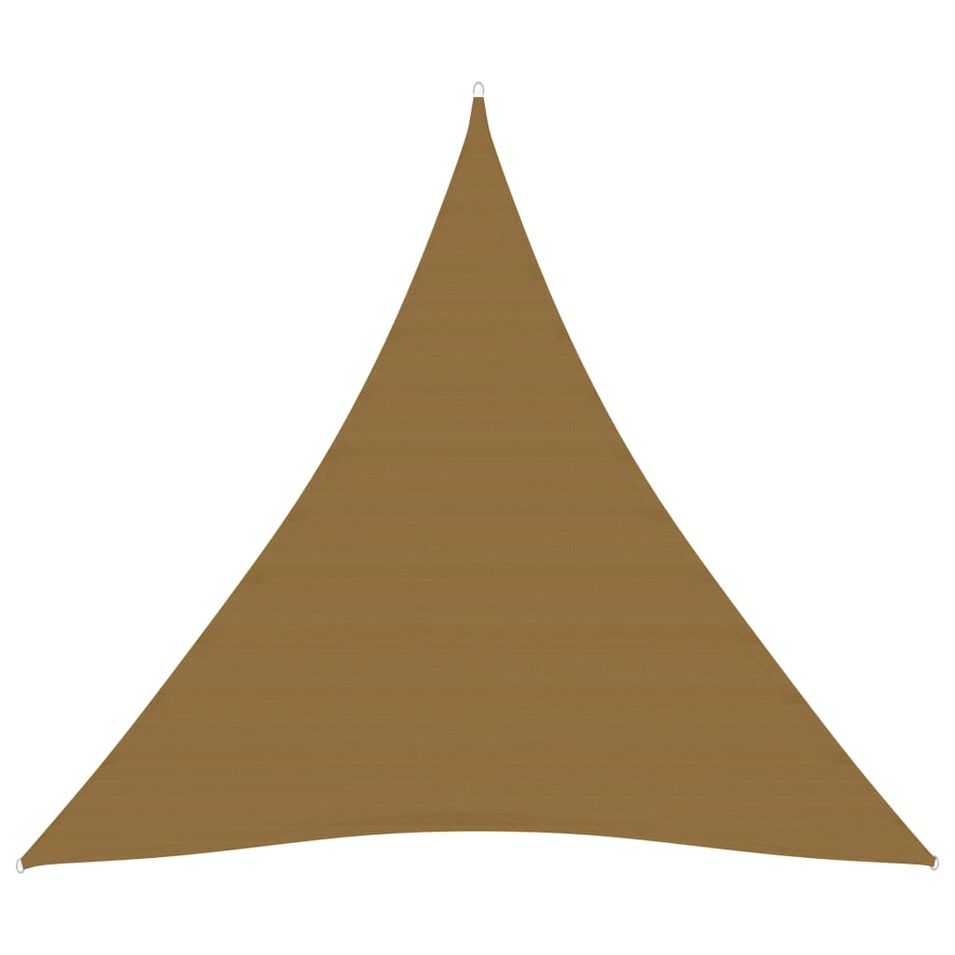 Voile d'ombrage 160 g/m² Taupe 3x3x3 m PEHD - Photo n°1
