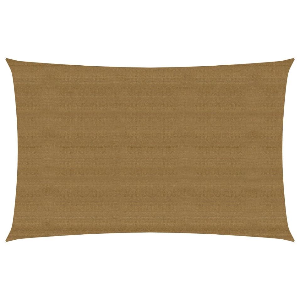 Voile d'ombrage 160 g/m² Taupe 3x5 m PEHD - Photo n°1