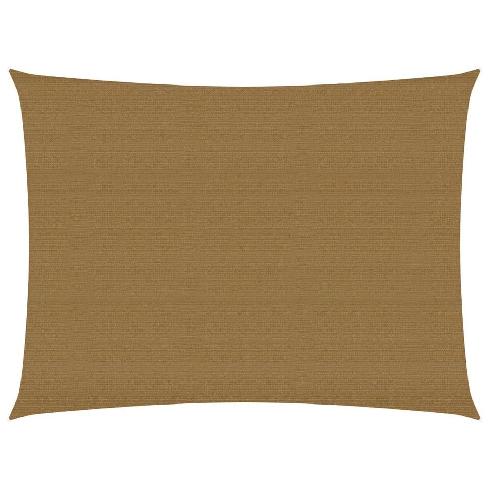 Voile d'ombrage 160 g/m² Taupe 4x5 m PEHD - Photo n°1