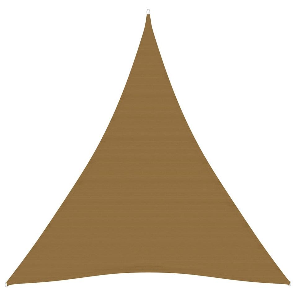 Voile d'ombrage 160 g/m² Taupe 5x7x7 m PEHD - Photo n°1