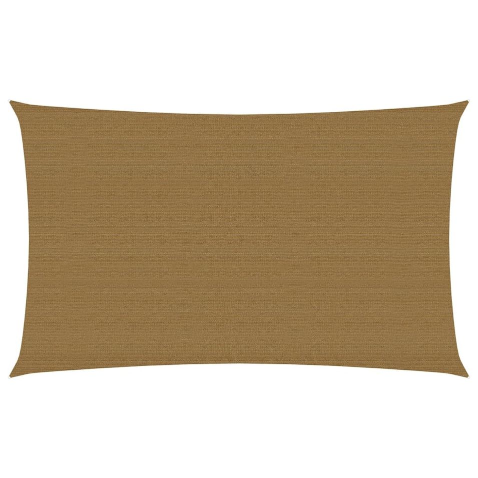 Voile d'ombrage 160 g/m² Taupe 5x8 m PEHD - Photo n°1