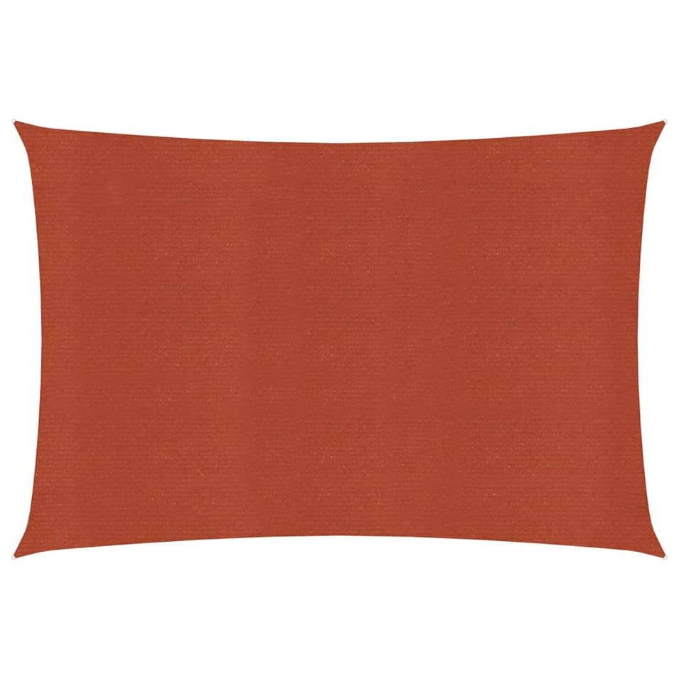 Voile d'ombrage 160 g/m² Terre cuite 2,5x3,5 m PEHD - Photo n°1