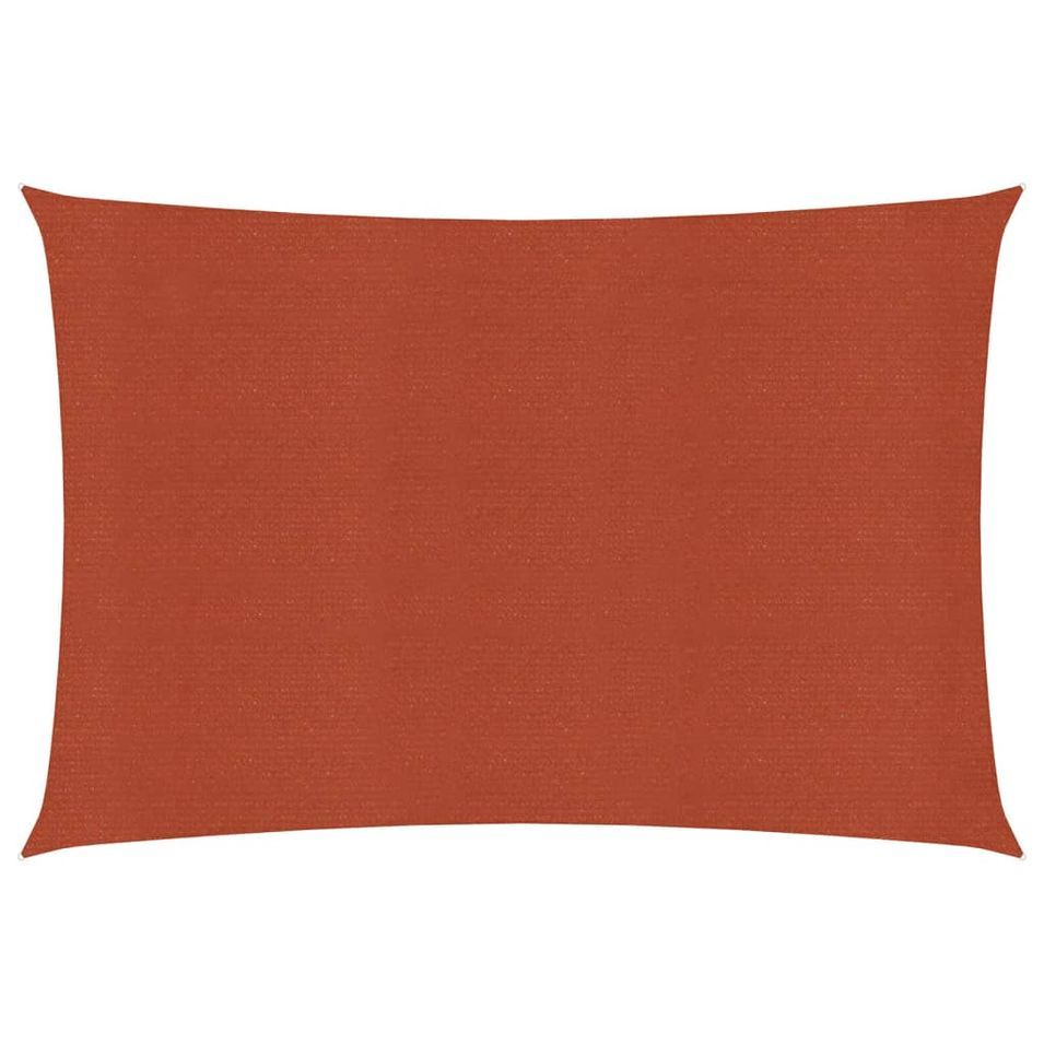 Voile d'ombrage 160 g/m² Terre cuite 2,5x4,5 m PEHD - Photo n°1