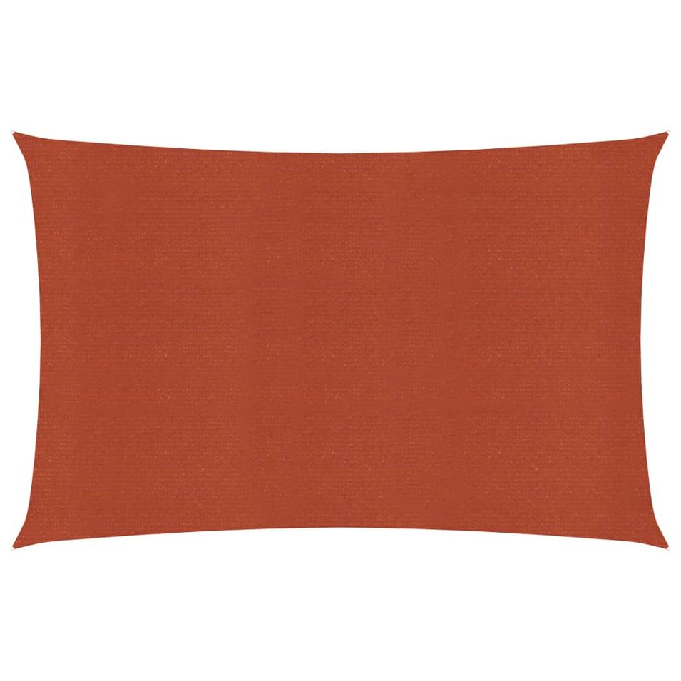 Voile d'ombrage 160 g/m² Terre cuite 2x4 m PEHD - Photo n°1