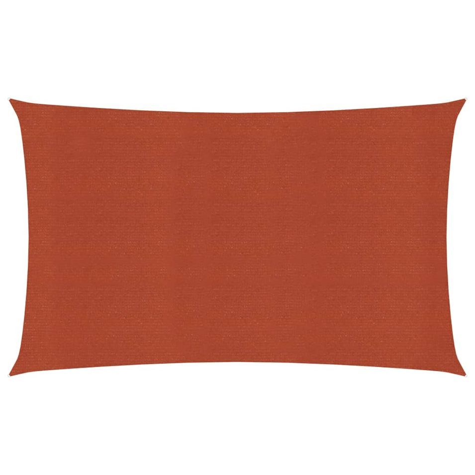 Voile d'ombrage 160 g/m² Terre cuite 2x5 m PEHD - Photo n°1