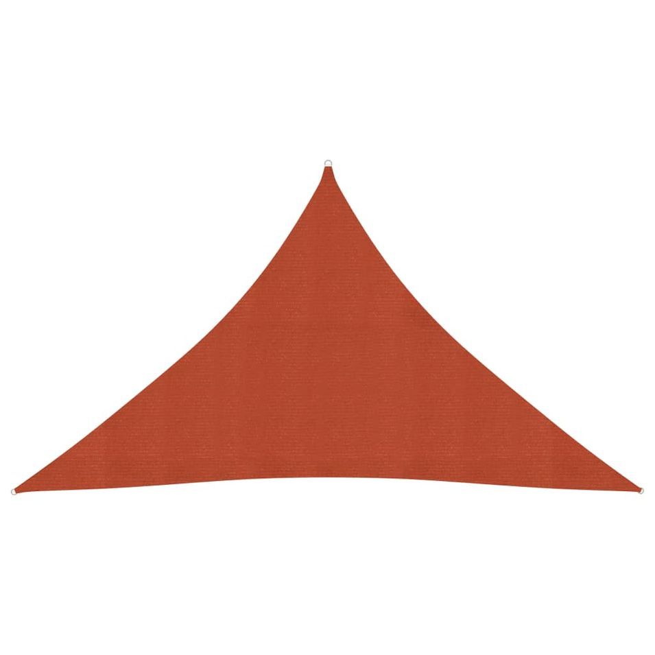 Voile d'ombrage 160 g/m² Terre cuite 3,5x3,5x4,9 m PEHD - Photo n°1