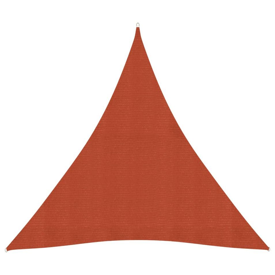 Voile d'ombrage 160 g/m² Terre cuite 3x3x3 m PEHD - Photo n°1