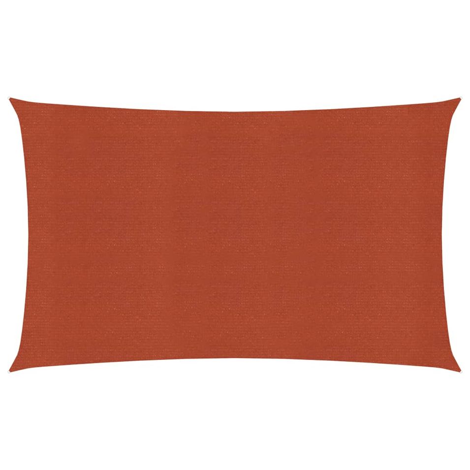 Voile d'ombrage 160 g/m² Terre cuite 3x6 m PEHD - Photo n°1