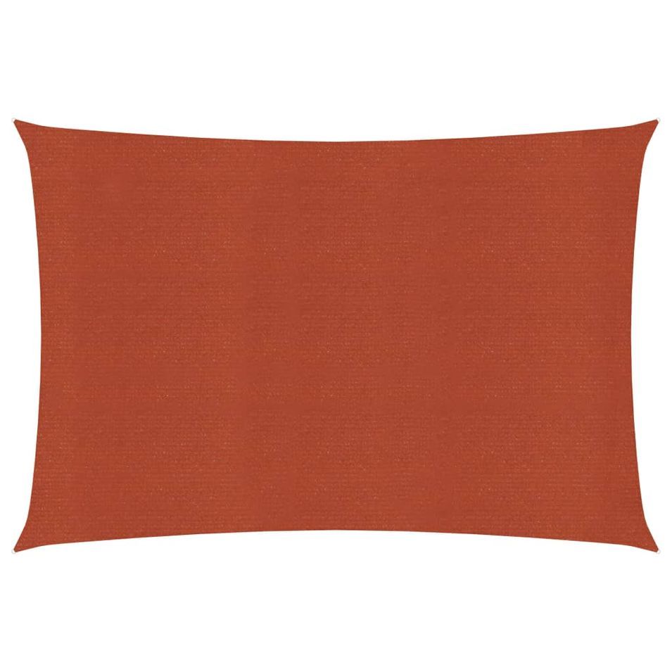 Voile d'ombrage 160 g/m² Terre cuite 4x6 m PEHD - Photo n°1