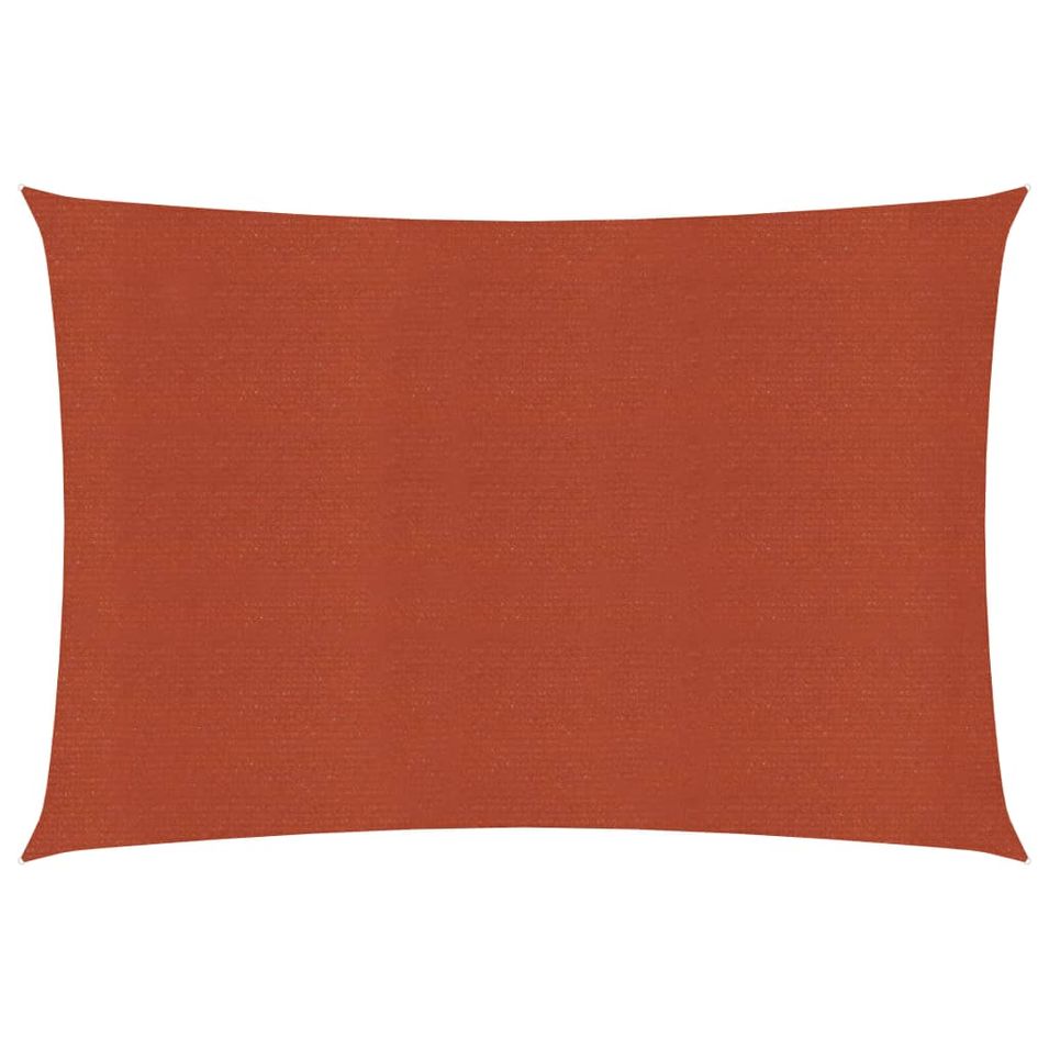 Voile d'ombrage 160 g/m² Terre cuite 5x7 m PEHD - Photo n°1